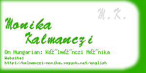 monika kalmanczi business card